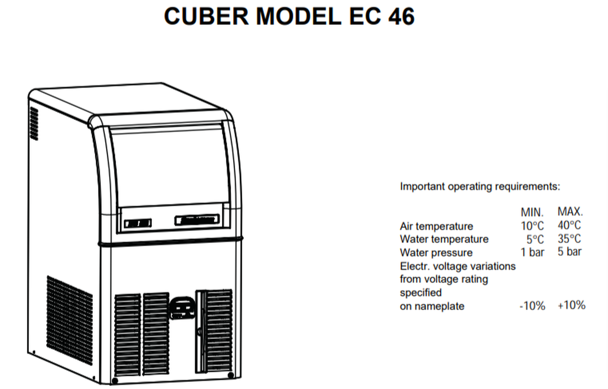 Secondhand Pub Equipment Ice Machines Scotsman EC 46 Medium Cube