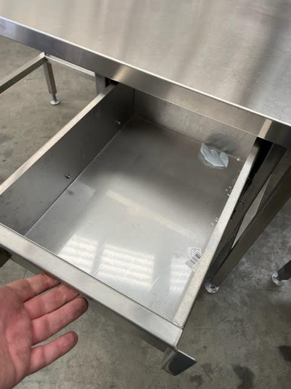 Stainless Steel Catering Office Desk with Drawers