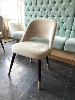 Light Stone Grey Velvet Chairs