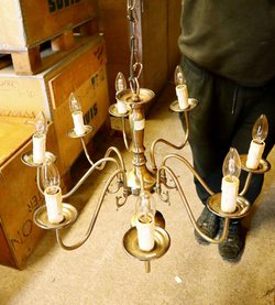 8 Arm Brass Chandelier for marquees