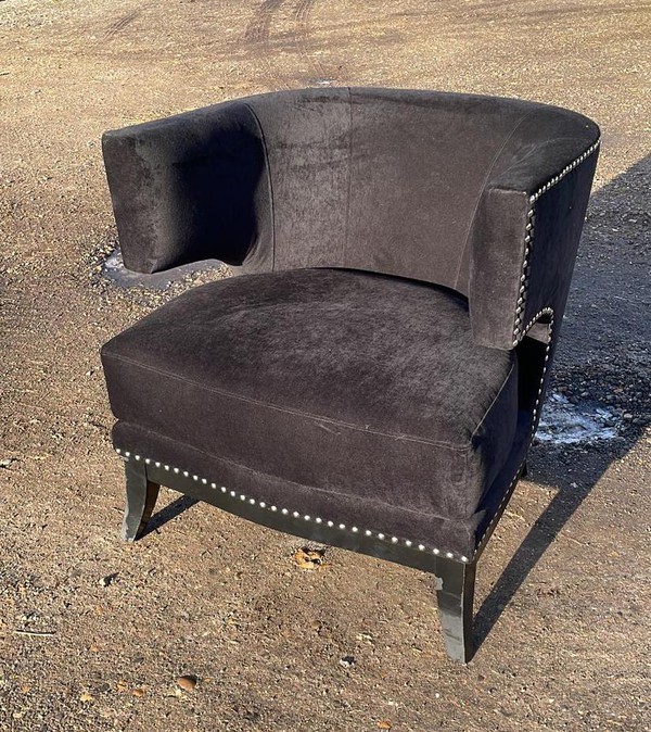 Black Velvet Armchairs for sale