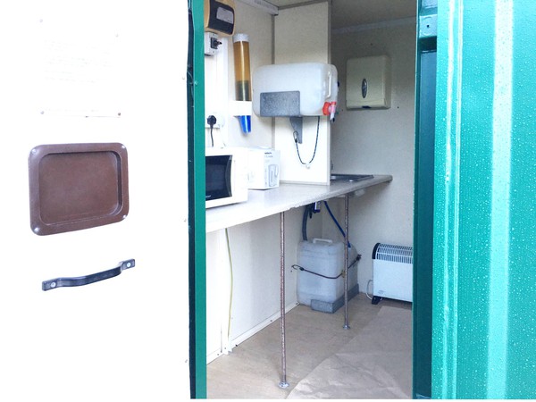 Anti Vandal building site welfare unit with kitchen / canteen