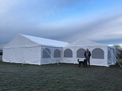 Secondhand Used 9x12m and 6x6m Deluxe Frame Marquee For Sale