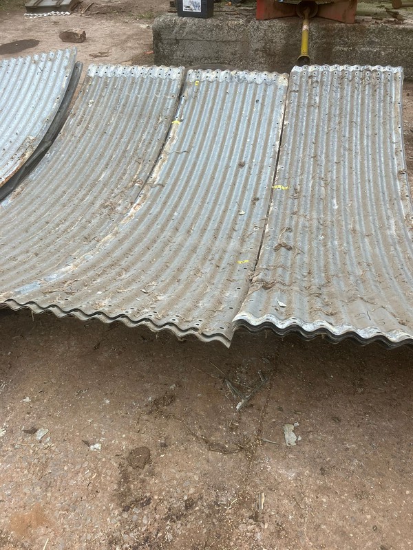 Corrugated steel grain silo