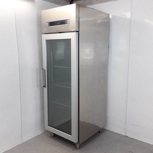 Glass door upright fridge