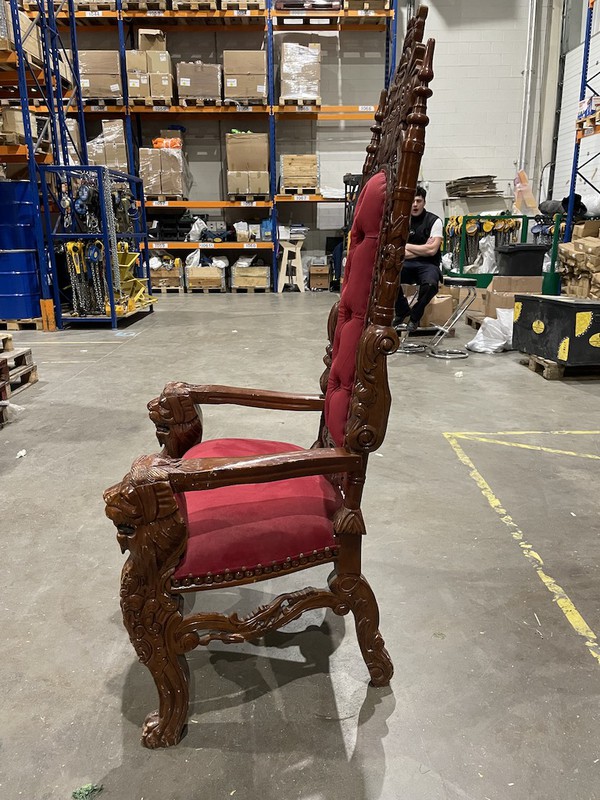 Red and Mahogany Wedding Throne