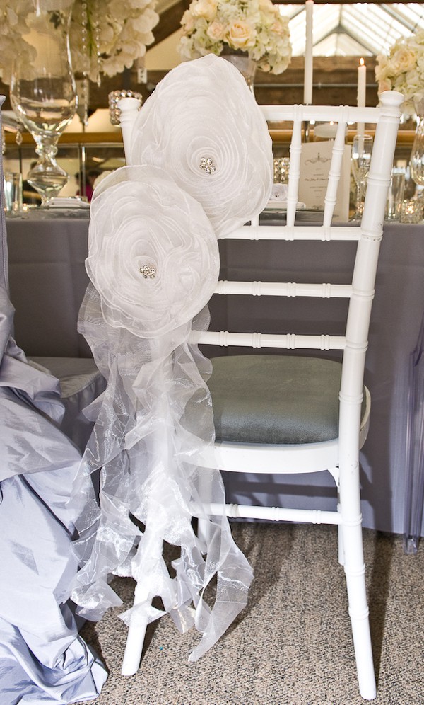 Large Chiffon Flowers for Wedding Chairs