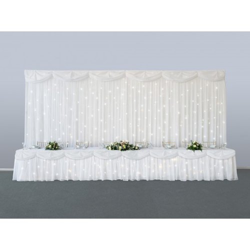 WHITE Fibre Optic Starlit Backdrop