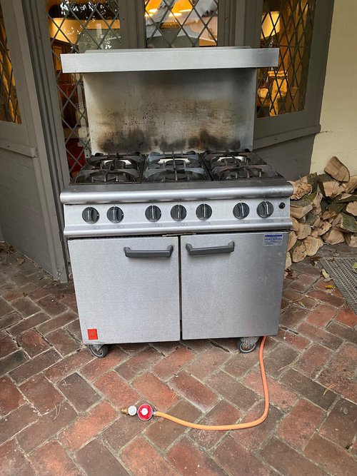 used 6 burner gas range