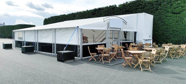 Exhibition Trailer width large awning