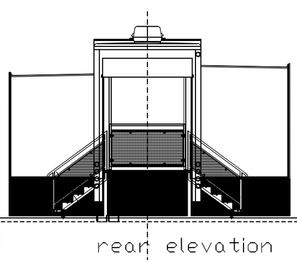Exhibition Unit Rear Elevation