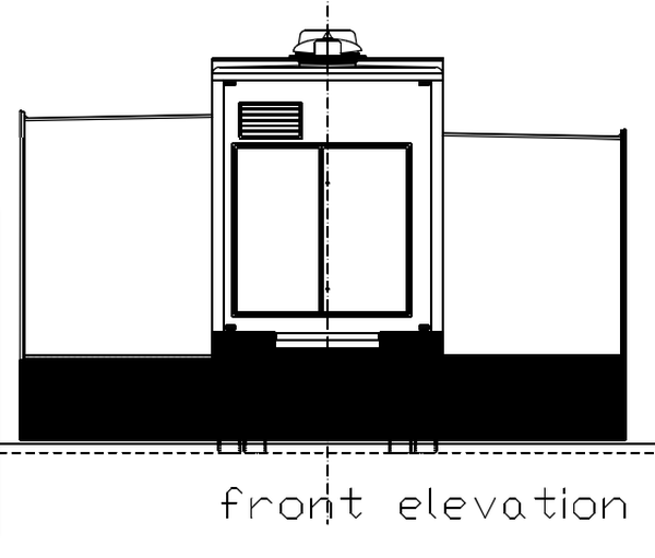 Show trailer front elevation