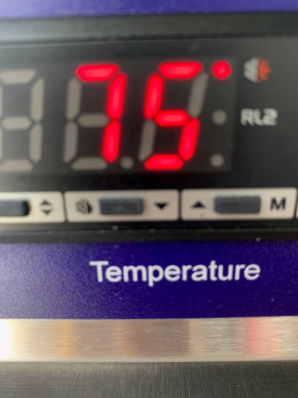 Digital hot cupboard temperature console