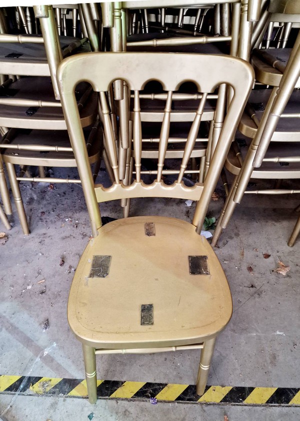 Second-hand banqueting chairs