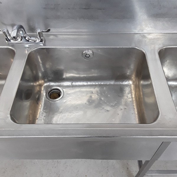 Secondhand Stainless Triple Sink For Sale