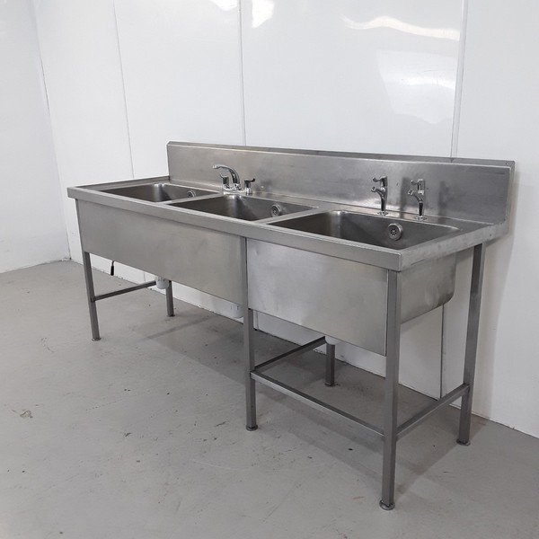 Secondhand Used Stainless Triple Sink