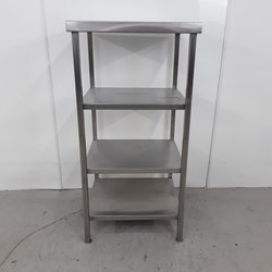 Free standing stainless steel shelves