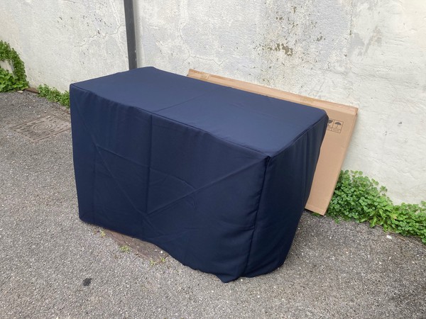Fitted Navy coloured table cloths