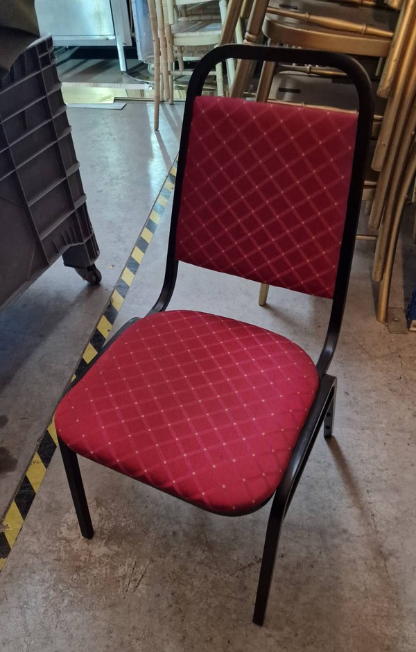 Black and red banqueting chair