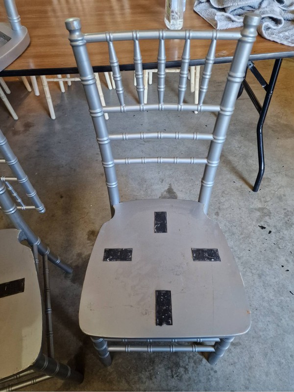 Stacking Silver Chiavari Chairs
