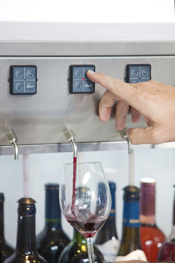 Push button sine dispenser / preserver