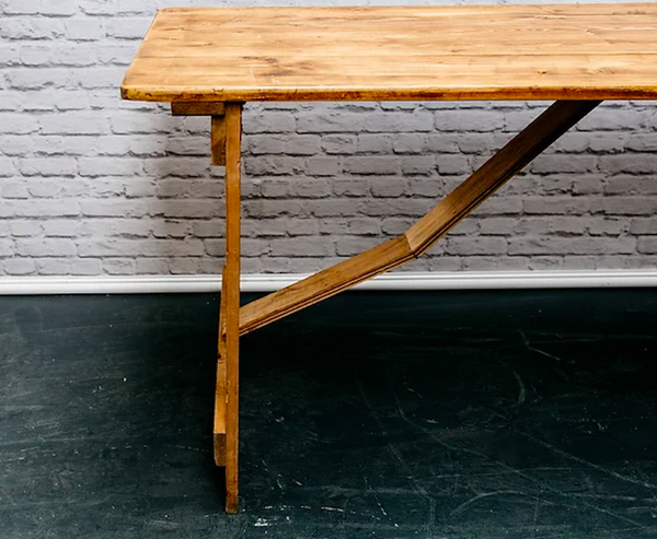 Ex Hire Vintage Style 6ft x 2ft Wooden Trestle Tables