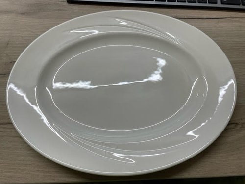 White Steelite Oval Plate White Steelite Oval Plate