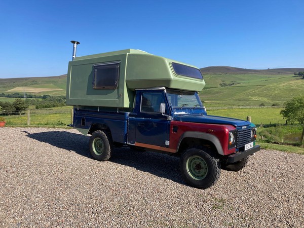 Land Rover Demountable Camper with Wood Burning stove