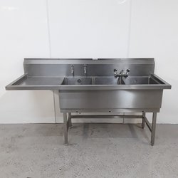 Commercial triple bowl sink for sale