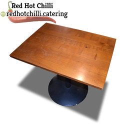 Rectangular wooden restaurant table