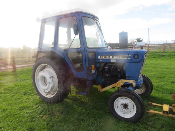 Ford 4600 with cab + snow plough for sale