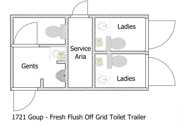 Off Grid / Solar toilet trailer for sale