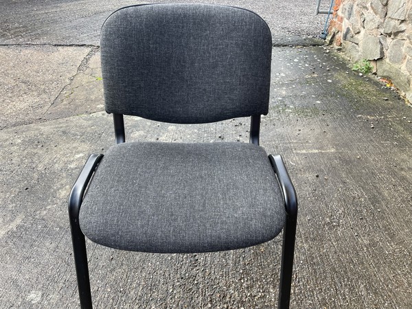 Grey stacking chairs