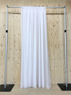White Voile Wall Drapes (for pipe and drape)