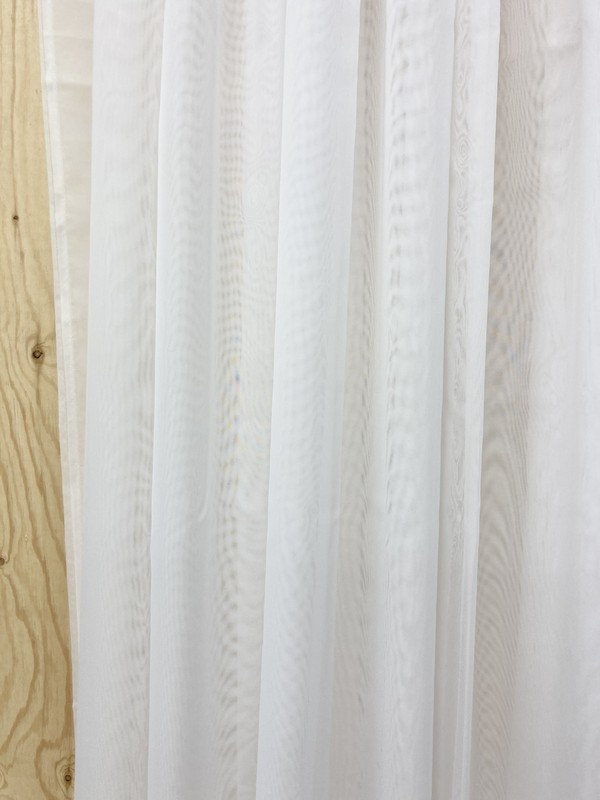 White lininging  voile for pipe and drape
