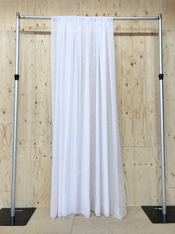White Voile Wall Drapes (for pipe and drape)