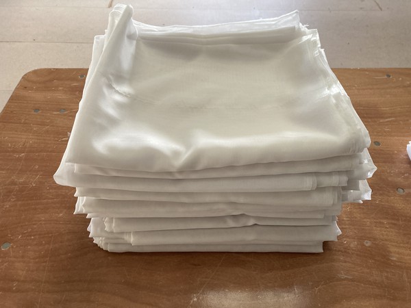 White voile wall drapes suitable for pipe and drape system selling as a job lot