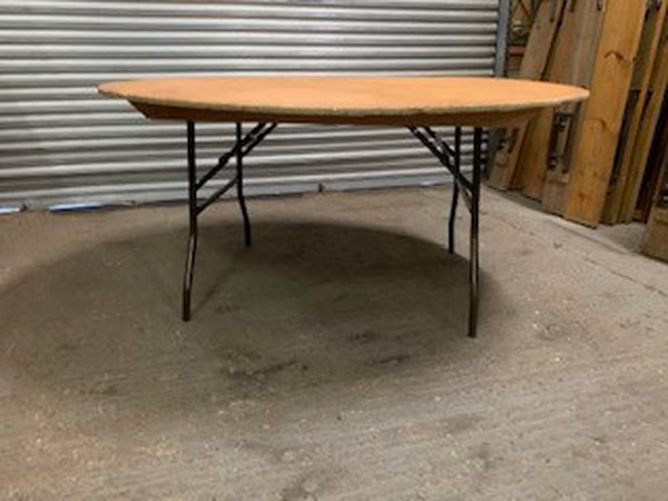 Ex hire tables with folding legs