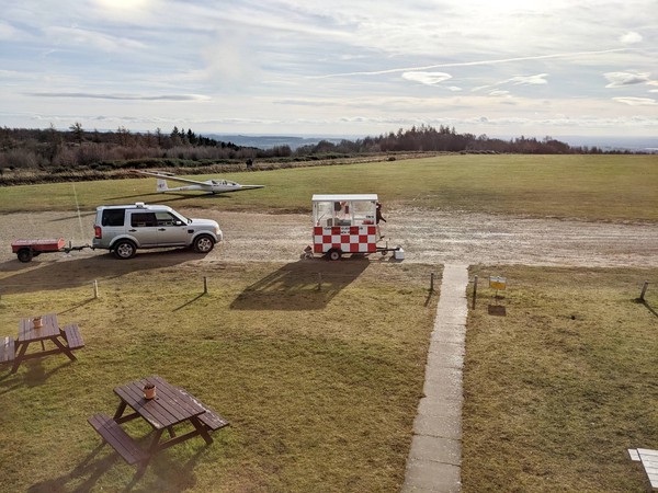 View of the launch point from the Café at The Yorkshire Gliding Club