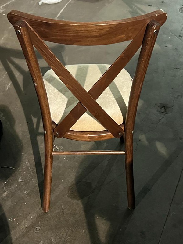 Crossback oak banqueting chairs