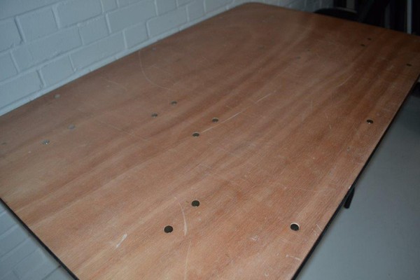 8ft x2ft 6” Wooden Trestle Tables for sale