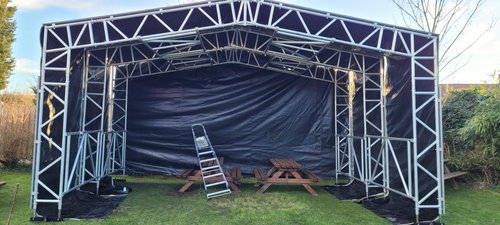 Secondhand 6m x 4m Stage Roof Complete with Sheets For Sale Secondhand 6m x 4m Stage Roof Complete with Sheets For Sale