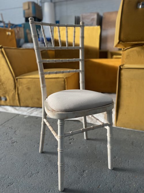 Secondhand Chairs and Tables Limewash Banqueting Chairs for sale