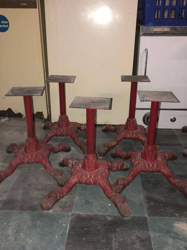 Cast iron table bases