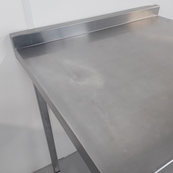 Stainless steel prep table with upstand