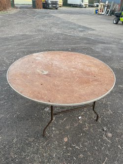 Secondhand Ex-hire 5ft Round Tables For Sale
