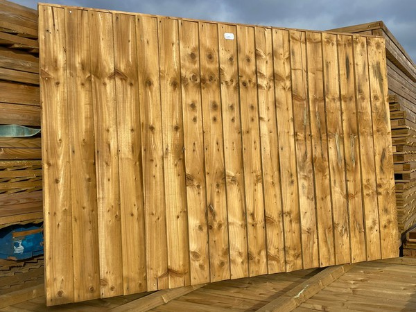 Pressure Treated Framed Featheredge Fence Panels 6ft x 4ft For Sale
