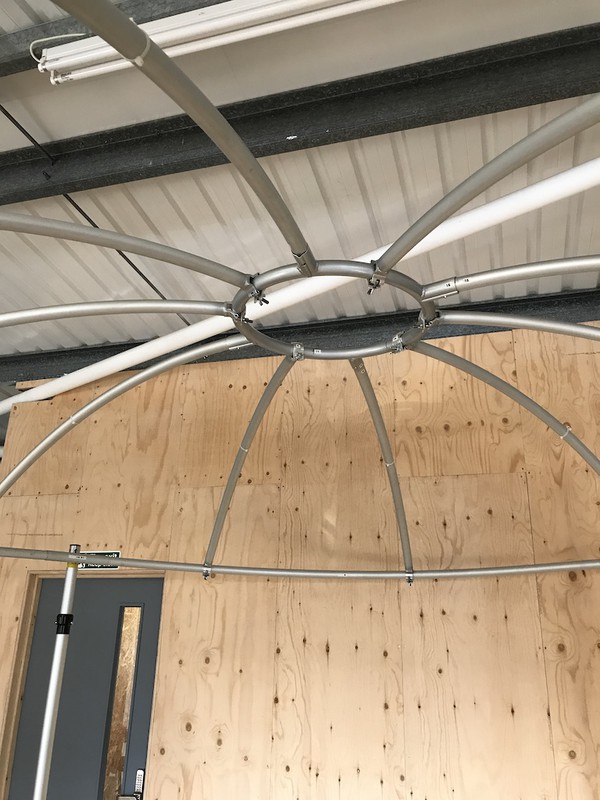 pipe and drape round dome framework