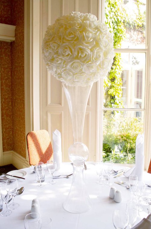 Pomander balls Large ivory Foam Rose Balls