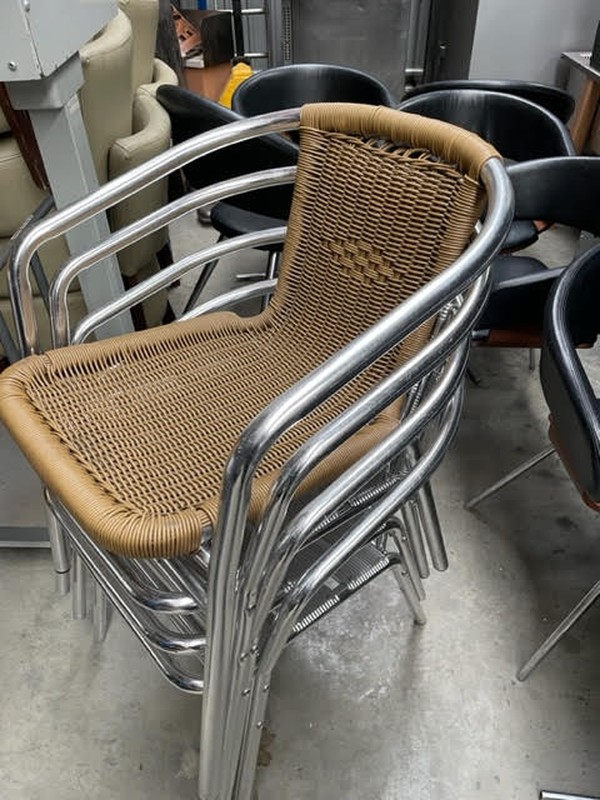 Curved Aluminium Chairs